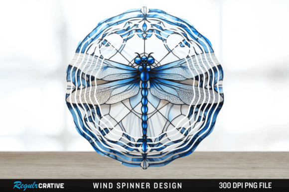Download FREE Blue Dragonflies Wind Spinner - Wind spinner Collection