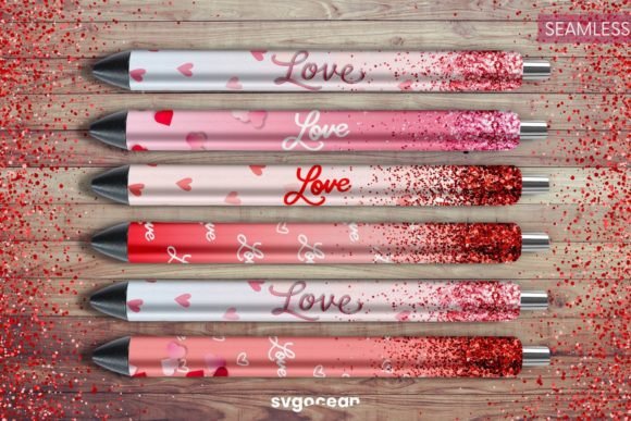 Download Valentines Pen Wraps Glitter Sublimation - Pen wraps Collection