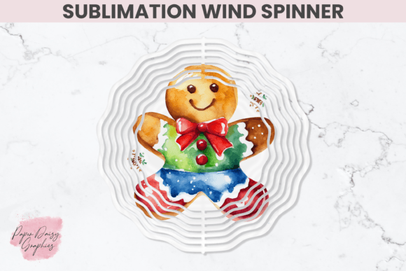 Download Gingerbread Sublimation Wind Spinner - Wind spinner Collection