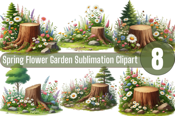 Download Spring Flower Garden Sublimation Clipart - Premium Bundle