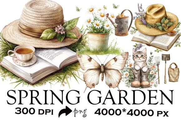 Download Spring Flower Garden Sublimation Clipart - Premium Bundle