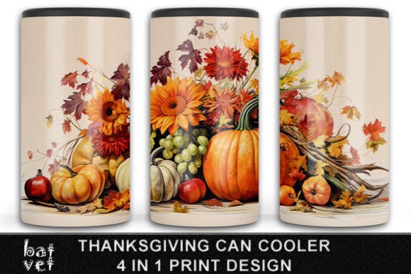 Download 4 in 1 Thanksgiving Can Cooler Design - Can cool Collection