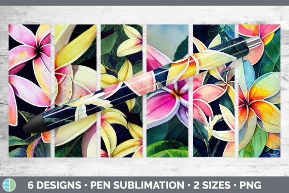 Download Plumerias Pen Wraps | Epoxy Sublimation - Pen wraps Collection