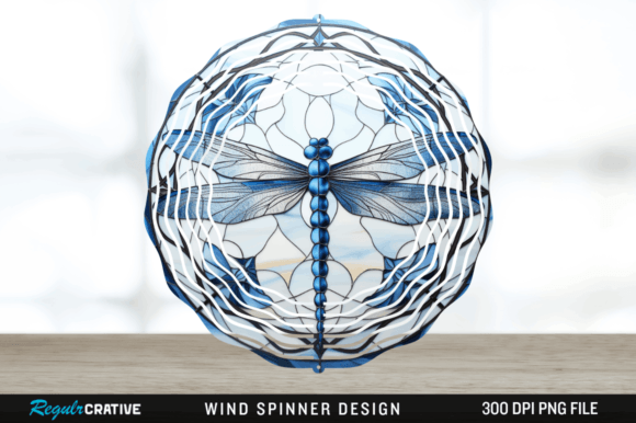Download Blue and White Dragonflies Wind Spinner - Wind spinner Collection