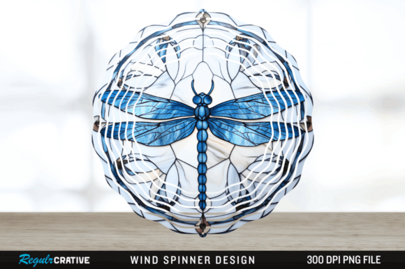 Download Blue and White Dragonflies Wind Spinner - Wind spinner Collection