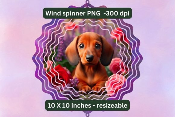 Download Dachshund Sublimation Wind Spinner PNG - Wind spinner Collection