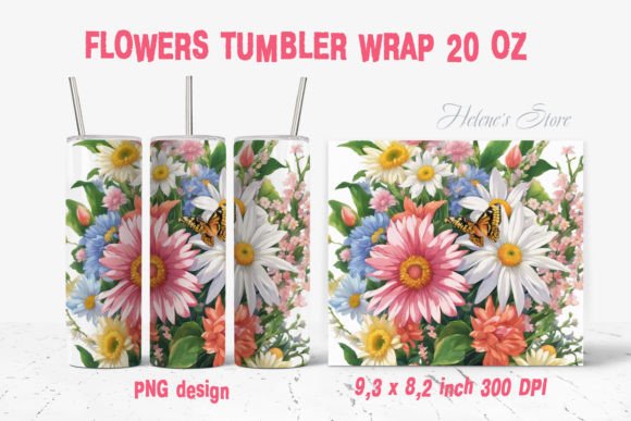 Download Floral Sublimation Skinny Tumbler Wrap - Sublimation skinny Collection